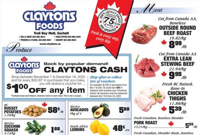 Claytons Heritage Market Flyer November 21 to 27
