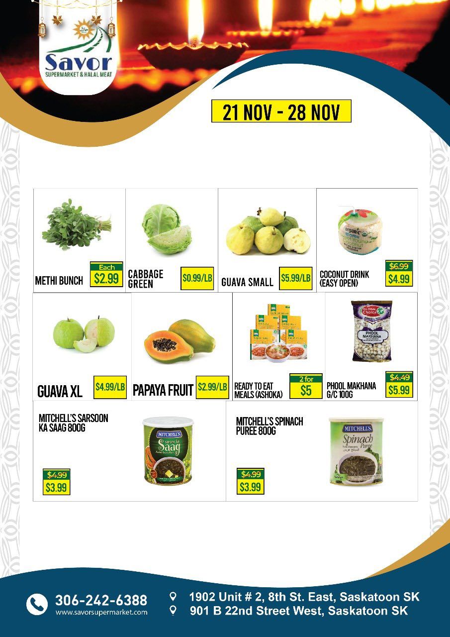 Savor Supermarket Flyer November 21 to 28