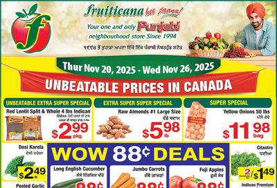 Fruiticana (Kelowna) Flyer November 20 to 26
