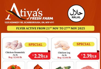 Atiya's Fresh Farm Flyer November 21 to 27
