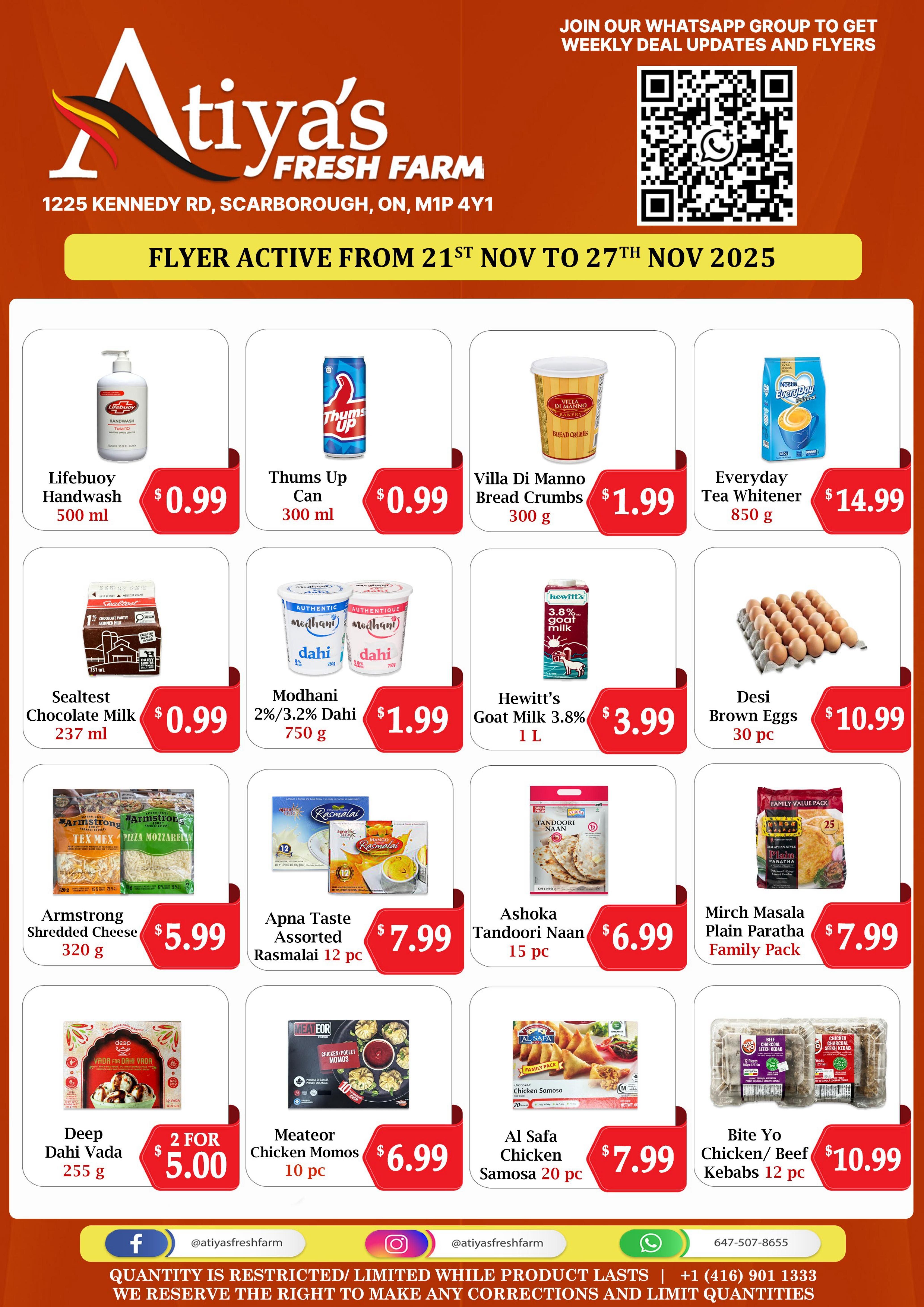 Atiya's Fresh Farm Flyer November 21 to 27