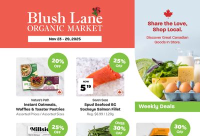 Blush Lane Organic Market Flyer November 23 to 29