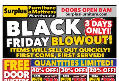 Surplus Furniture & Mattress Warehouse (Winnipeg, Brandon) Flyer November 24 to 30