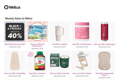 Well.ca Weekly Sales November 24 to December 1