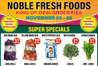 Noble Fresh Foods Flyer November 20 to 26