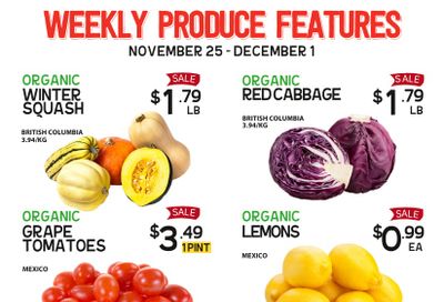 Pomme Natural Market Weekly Produce Flyer November 25 to December 1