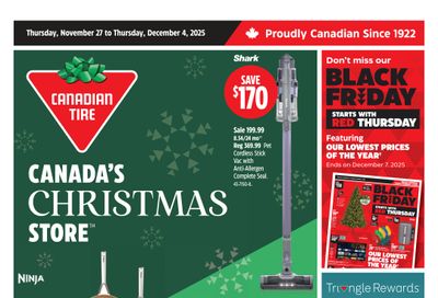 Canadian Tire (West) Flyer November 27 to December 4