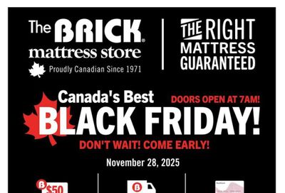 The Brick Mattress Store Black Friday Flyer November 28 to 30
