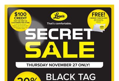 Leon’s Black Friday Flyer November 27 to December 3