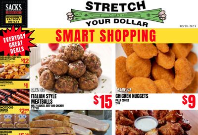 Sacks Food Co. Flyer November 26 to December 9