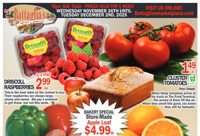 Battaglia's Marketplace Flyer November 26 to December 2