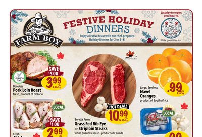 Farm Boy (Cambridge, Hamilton, king & Weber, Fairway, Brantford) Flyer November 27 to December 3