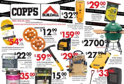 COPP’s Buildall Black Friday Flyer November 28 and 29
