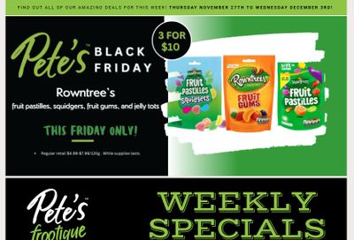 Pete's Fine Foods Flyer November 27 to December 3