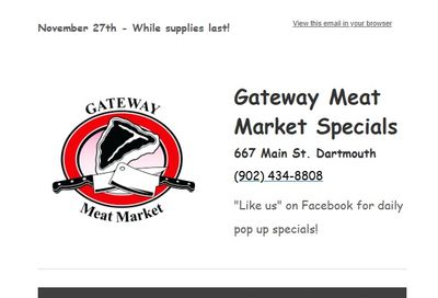 Gateway Meat Market Flyer November 27 to December 3