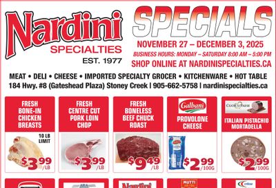 Nardini Specialties Flyer November 27 to December 3