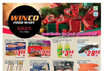 WinCo Food Mart (HWY 7) Flyer November 27 to December 3