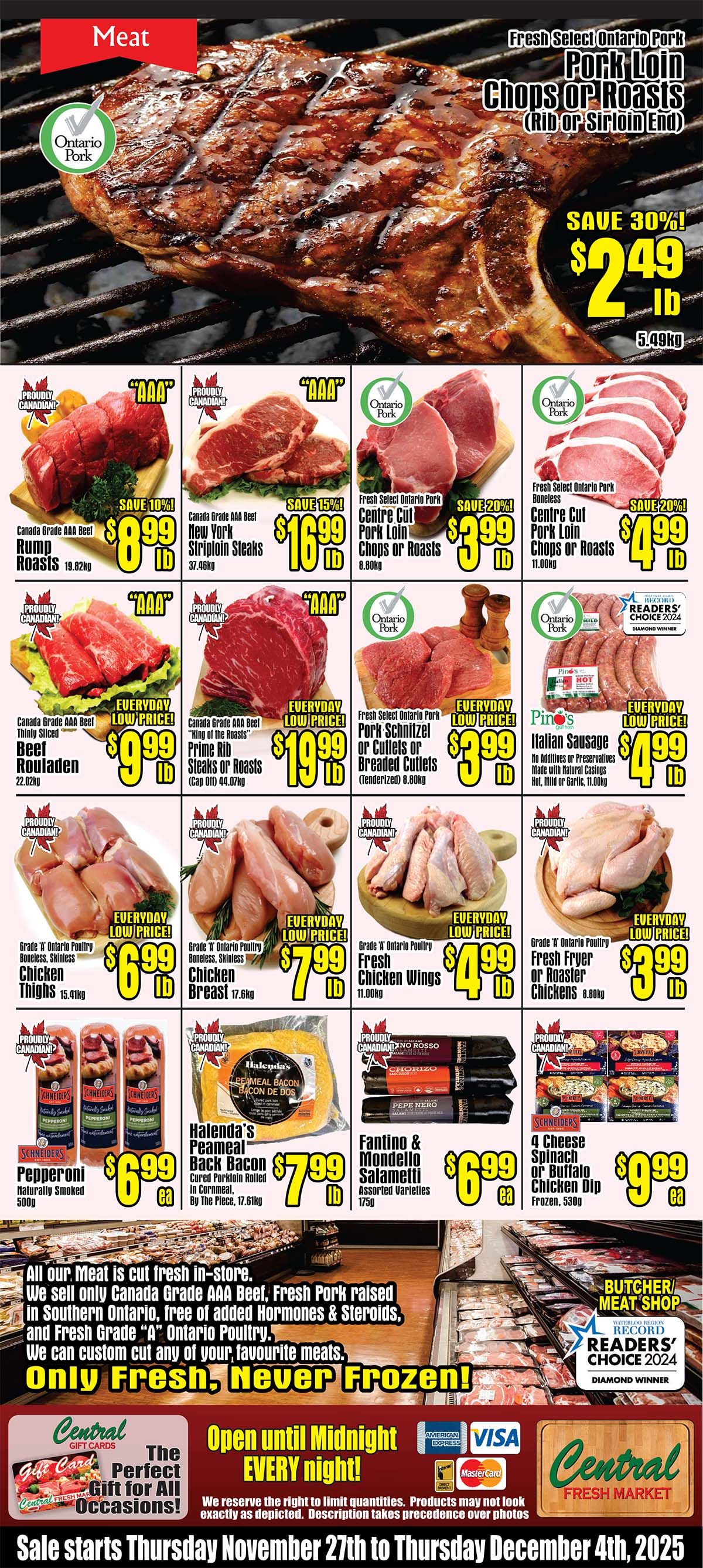 Central Fresh Market Flyer November 27 to December 4