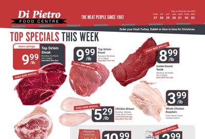 Di Pietro Food Centre Flyer November 27 to December 3