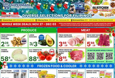 flyer88 Supermarket Flyer November 27 to December 3