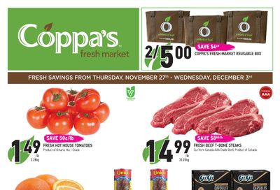 Coppa's Fresh Market Flyer November 27 to December 3