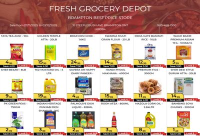 Fresh Grocery Depot Flyer November 27 to December 3