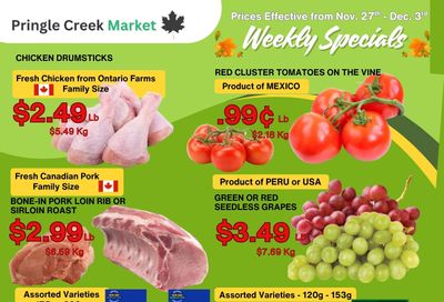Pringle Creek Market Flyer November 27 to December 3