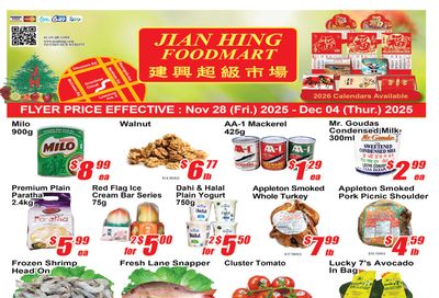 Jian Hing Foodmart (Scarborough) Flyer November 28 to December 4