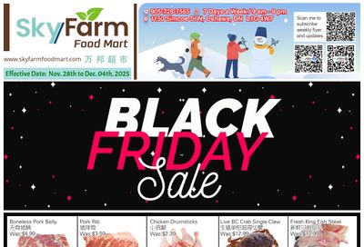 SkyFarm Food Mart Flyer November 28 to December 4