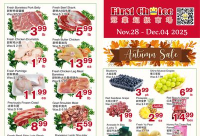First Choice Supermarket Flyer November 28 to December 4