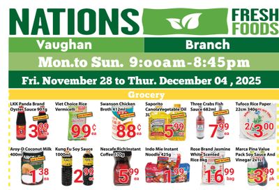 Nations Fresh Foods (Vaughan) Flyer November 28 to December 4