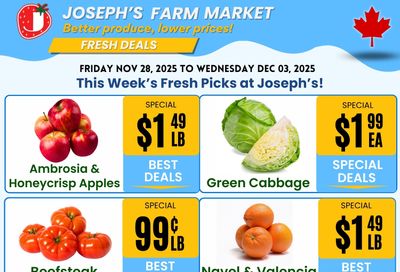 Joseph's Farm Market Flyer November 28 to December 3