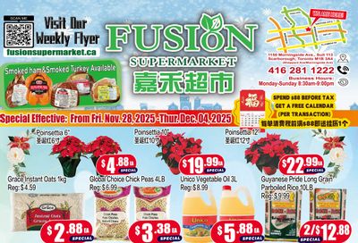 Fusion Supermarket (Scarborough) Flyer November 28 to December 4