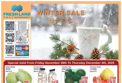 FreshLand Supermarket Flyer November 28 to December 4