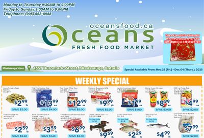 Oceans Fresh Food Market (Mississauga) Flyer November 28 to December 4