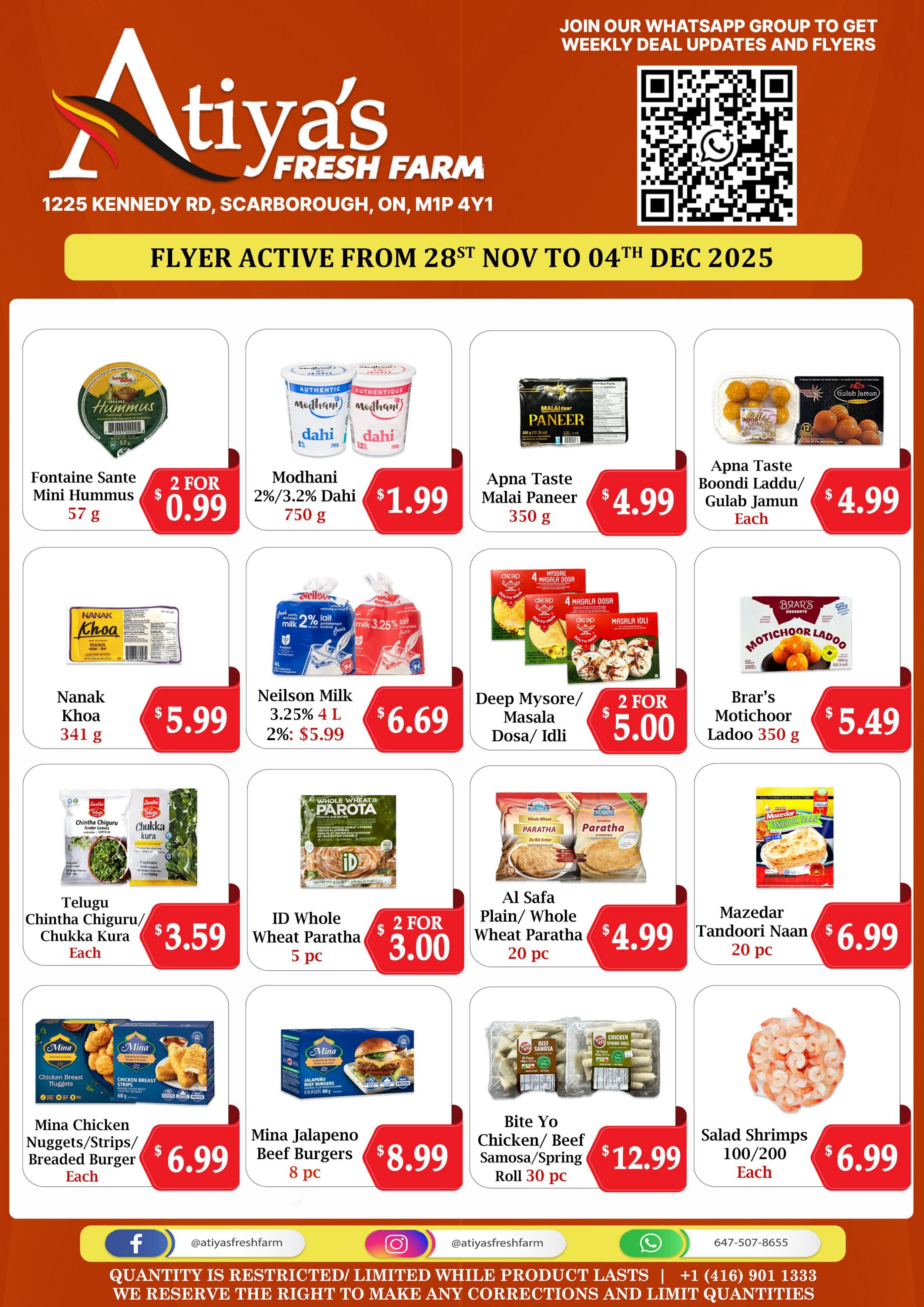 Atiya's Fresh Farm Flyer November 28 to December 4