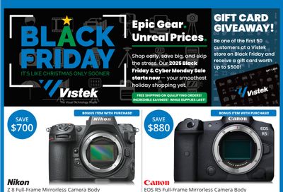 Vistek Black Friday Flyer November 28 to December 4