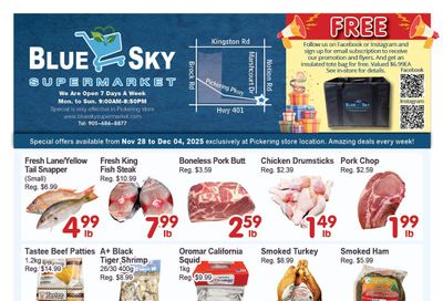 Blue Sky Supermarket (Pickering) Flyer November 28 to December 4