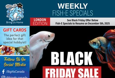 Big Al's (London) Black Friday Sale November 27 to 30