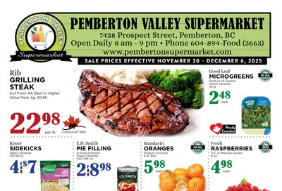 Pemberton Valley Supermarket Flyer November 30 to December 6