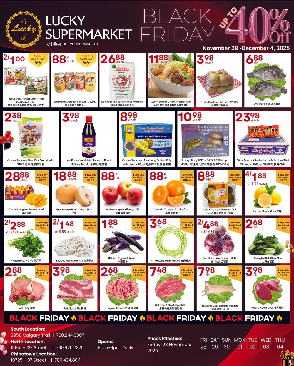 Lucky Supermarket (Edmonton) Flyer November 28 to December 4