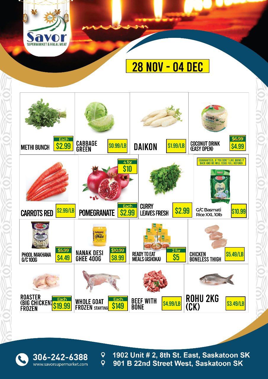 Savor Supermarket Flyer November 28 to December 4