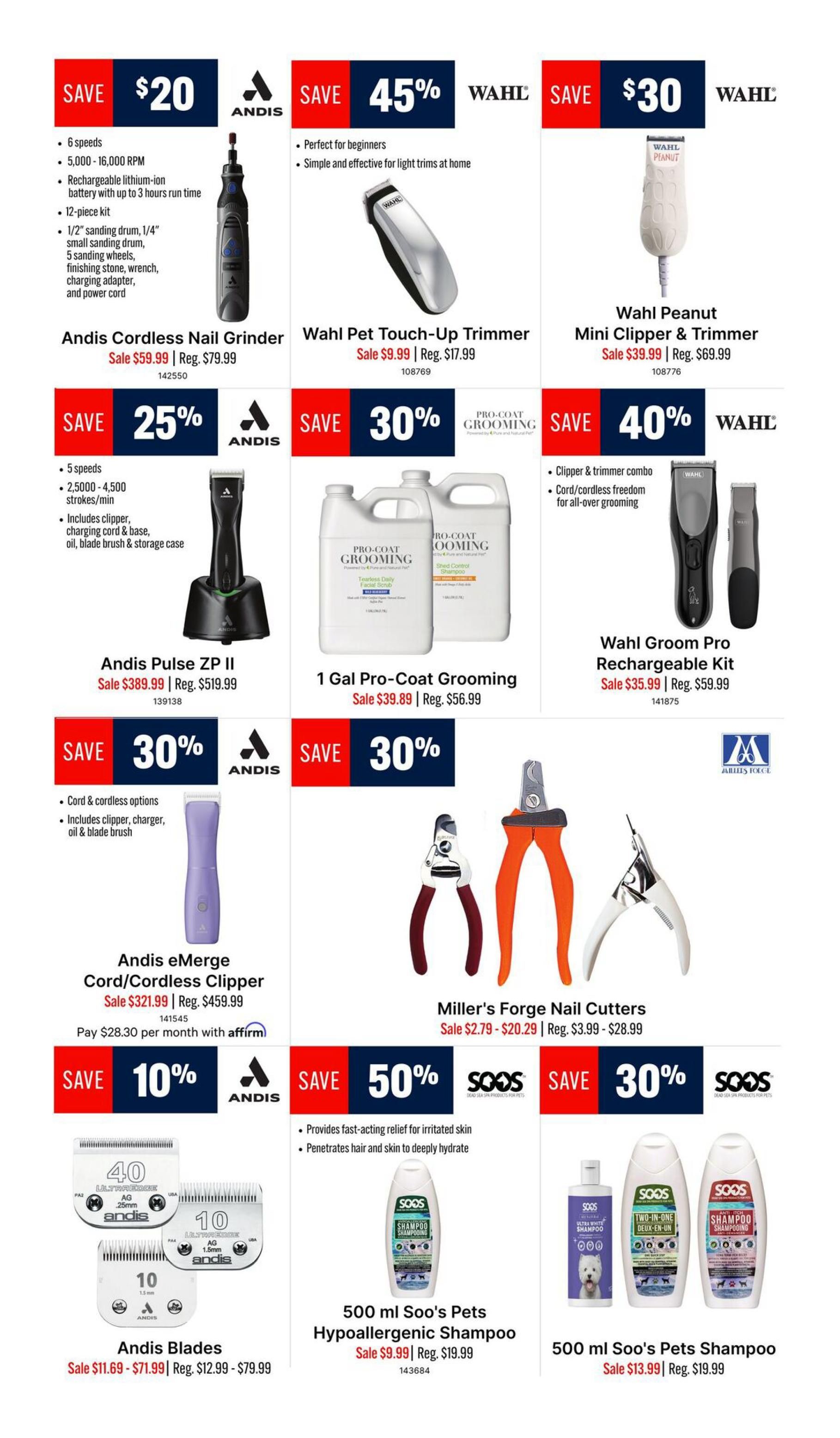 Ren's Pets Grooming Must Haves Monthly Flyer December 1 to 31
