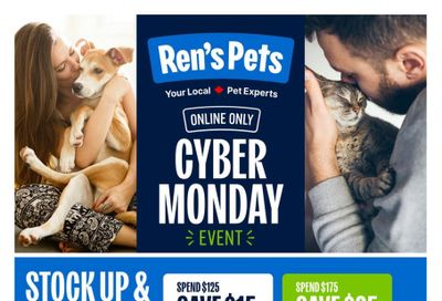 Ren's Pets Cyber Monday Flyer December 1 to 3