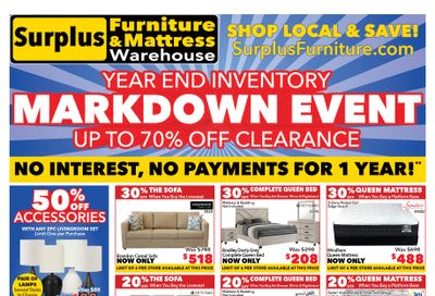 Surplus Furniture & Mattress Warehouse (Sydney) Flyer December 1 to 21