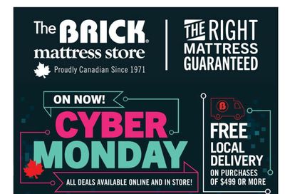 The Brick Mattress Store Cyber Monday Flyer December 1