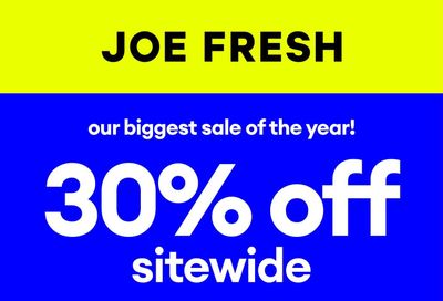 Joe Fresh Cyber Monday Flyer December 1