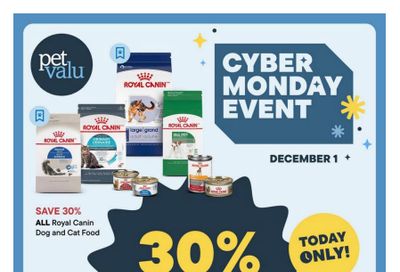 Pet Valu Flyer Cyber Monday Flyer December 1