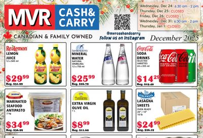 MVR Cash and Carry Flyer December 1 to 31