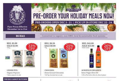The Big Carrot Flyer December 1 to 31
